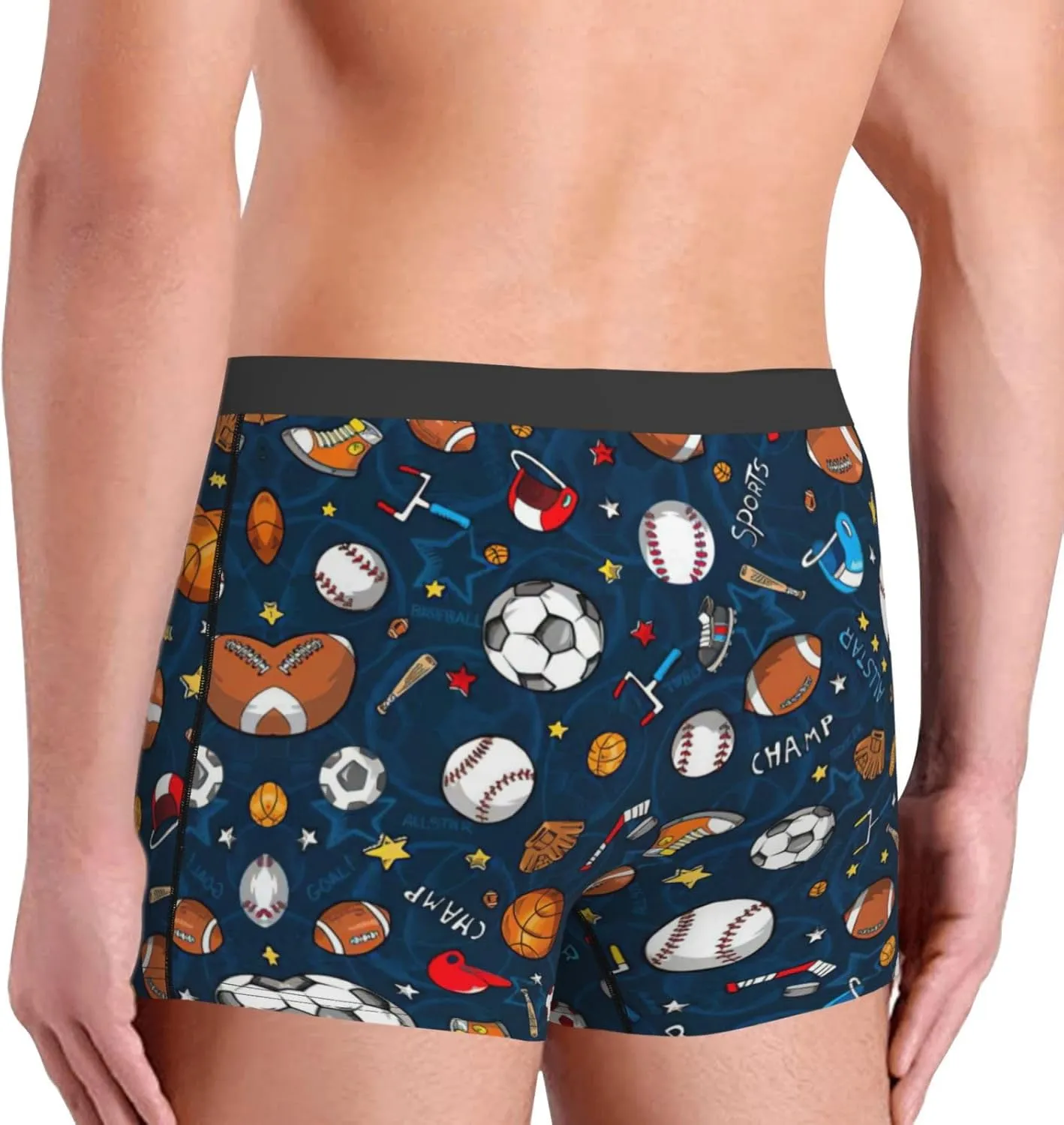 Sports Baseball Game Boxer Briefs, Moisture Wicking & Breathable,Underwear for Men