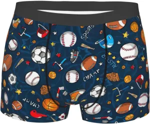 Sports Baseball Game Boxer Briefs, Moisture Wicking & Breathable,Underwear for Men