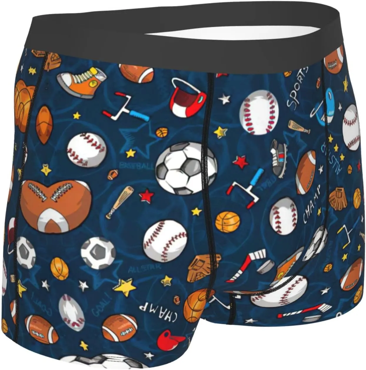 Sports Baseball Game Boxer Briefs, Moisture Wicking & Breathable,Underwear for Men
