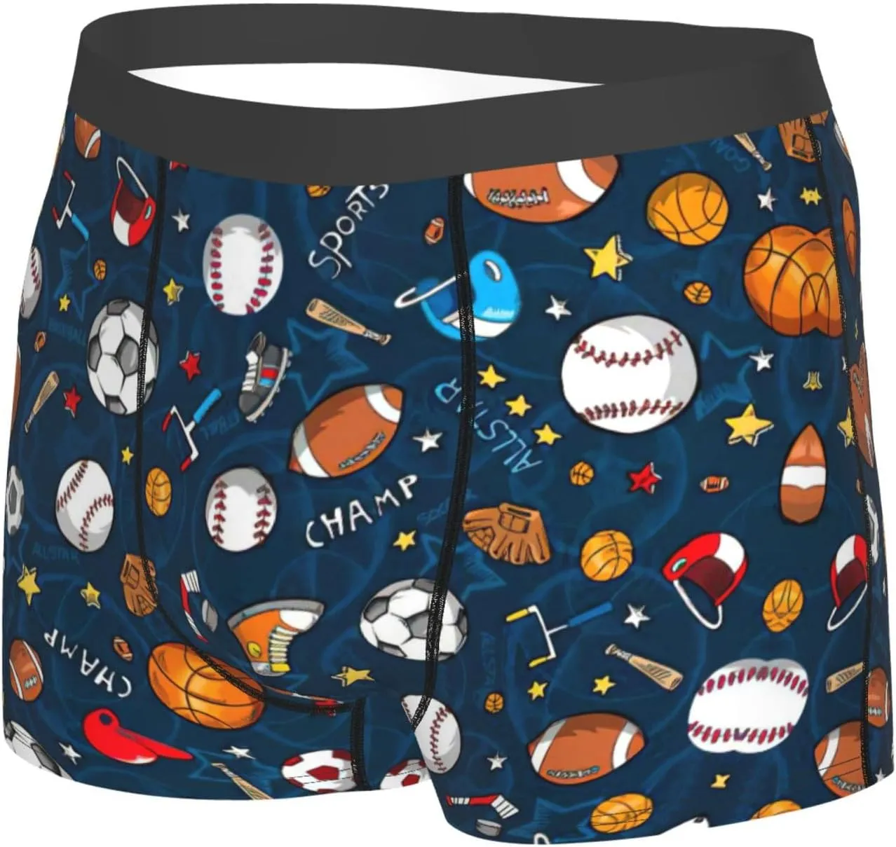 Sports Baseball Game Boxer Briefs, Moisture Wicking & Breathable,Underwear for Men