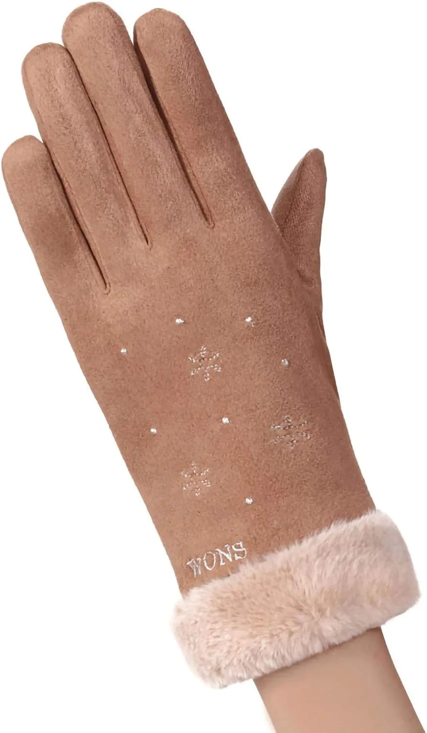 Suede Warm Gloves Fall Winter Women's Padded Gloves Outdoor Riding Driving Touchscreen Gloves