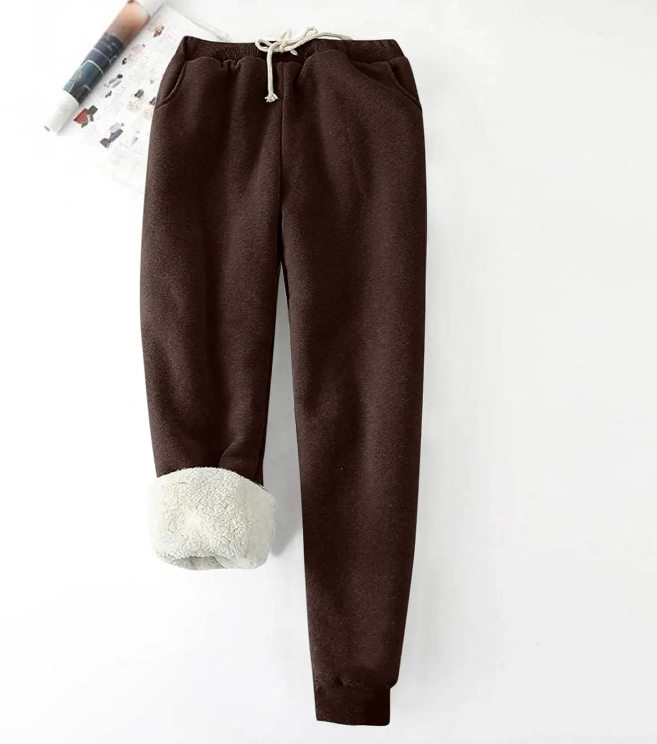 Sweatpants Women Winter Warm Fleece Lined Leggings Women Sherpa Active Running Jogger Pants Womens Fall Fashion 2024