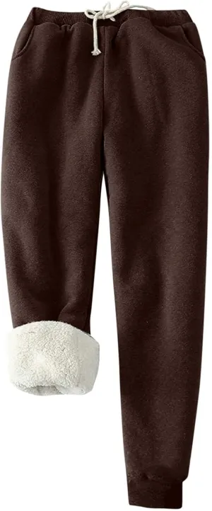 Sweatpants Women Winter Warm Fleece Lined Leggings Women Sherpa Active Running Jogger Pants Womens Fall Fashion 2024