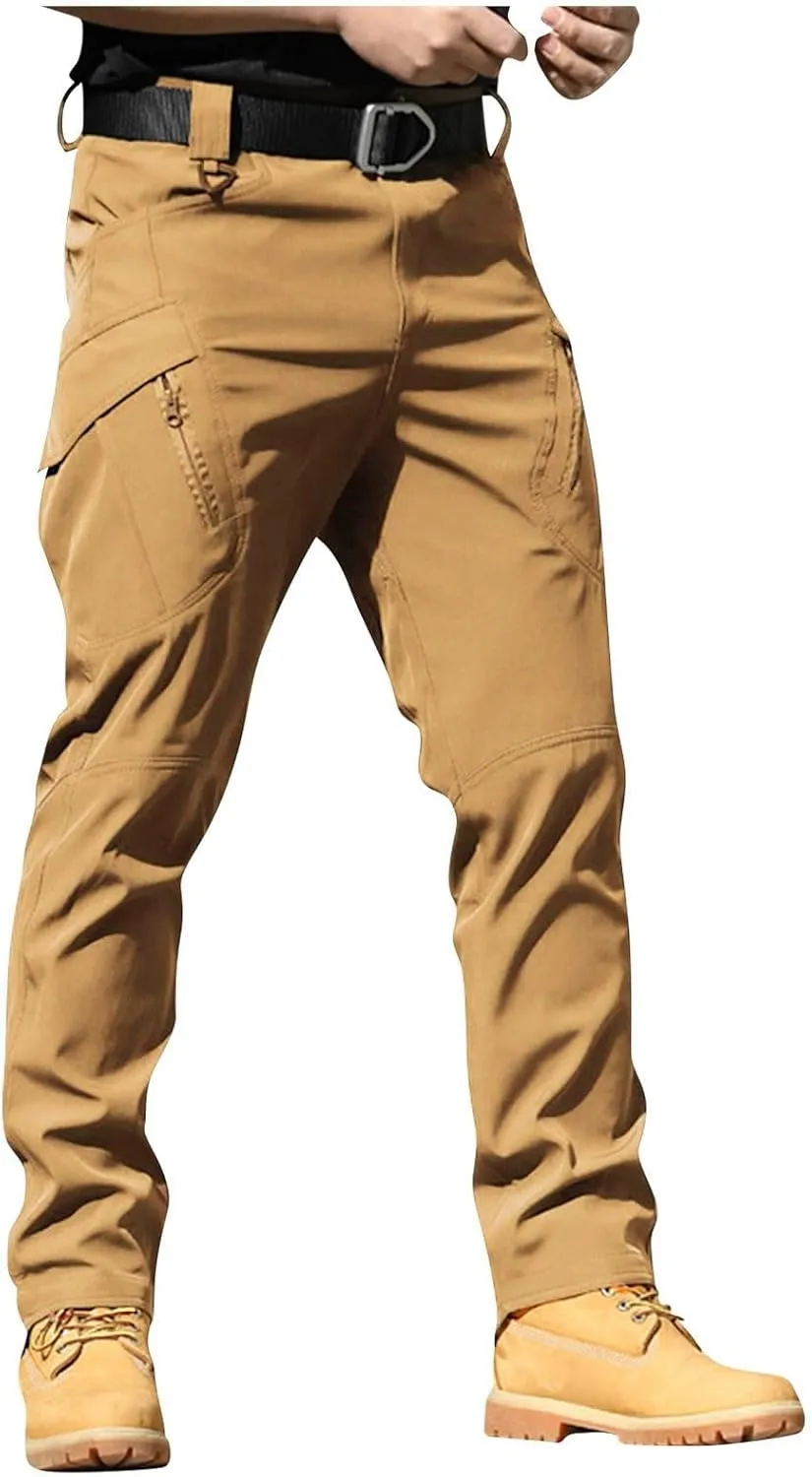 Tactical Pants for Men Relaxed Fit Ripstop Work Cargo Pants Stretch Flex Camo Hiking Pant Multi Pockets Outdoor Clothing