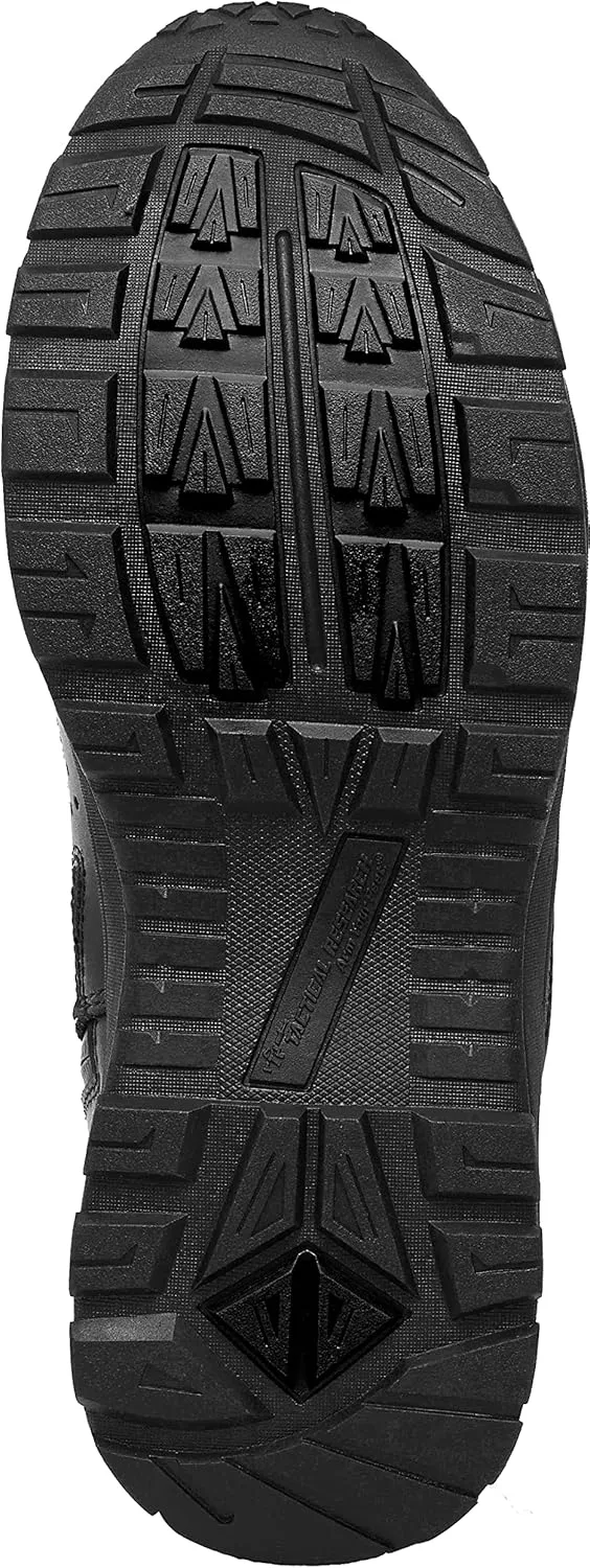Tactical Research TR1040-ZWP 7 Waterproof Ultralight Black Tactical Boots for Men with Zipper - Leather and Nylon with BBP Lining and TR HiTRAC Outsole for Police and EMS