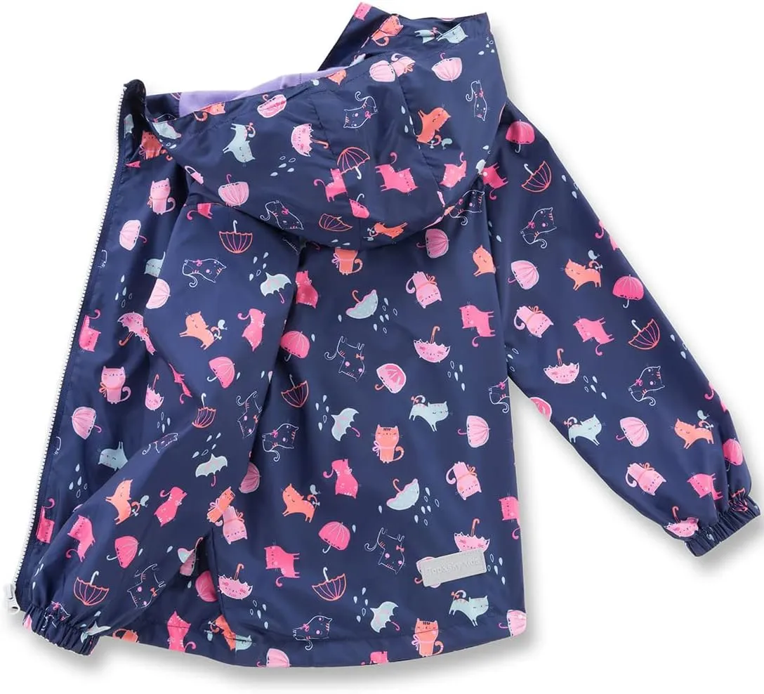 TAPUU Kids Boy Rain Jackets LightWeight Waterproof Zip Hooded Windbreakers