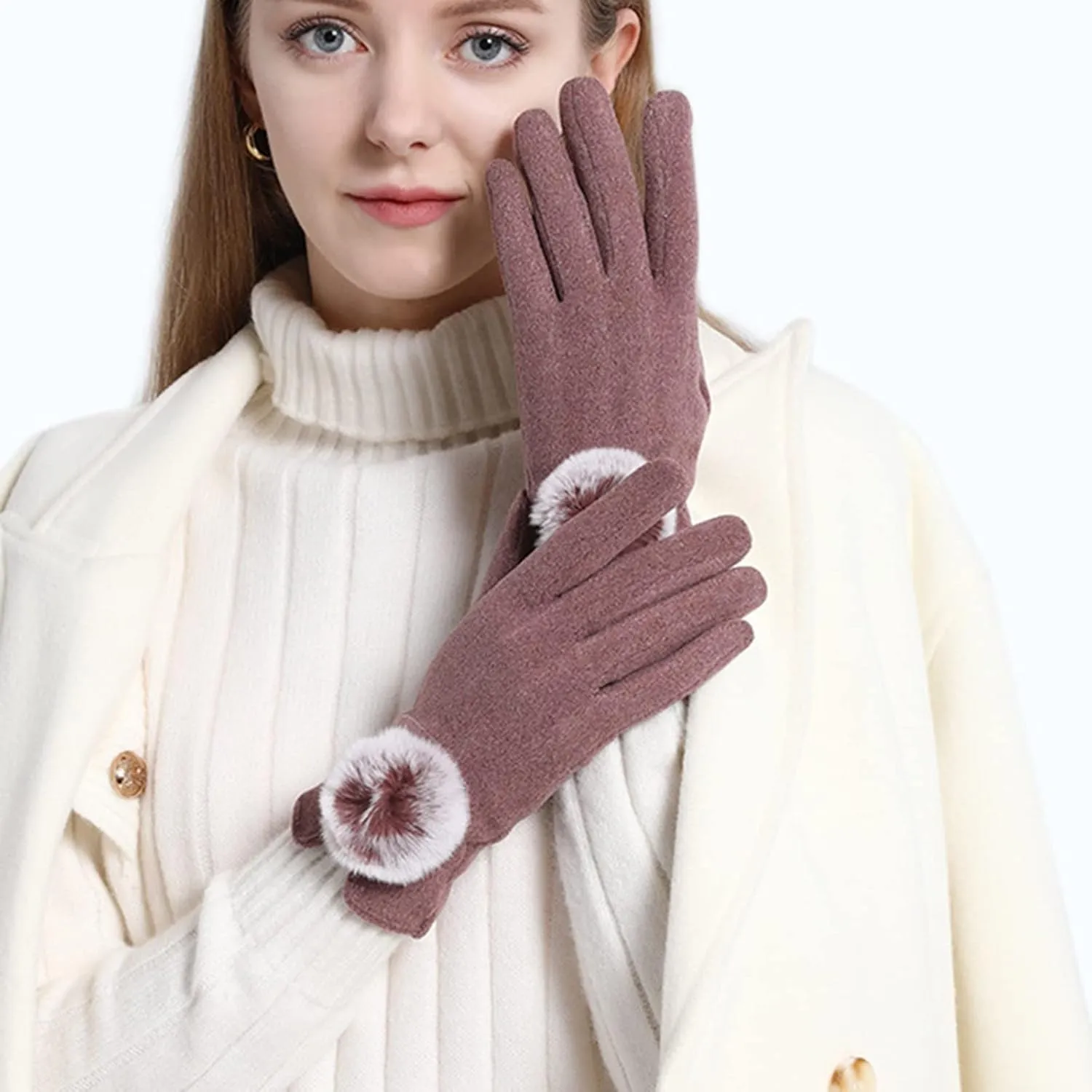 Thermal Gloves, Touchscreen Winter Thermal Warm Gloves Anti-Slip Gloves for Men Women Cold Weather