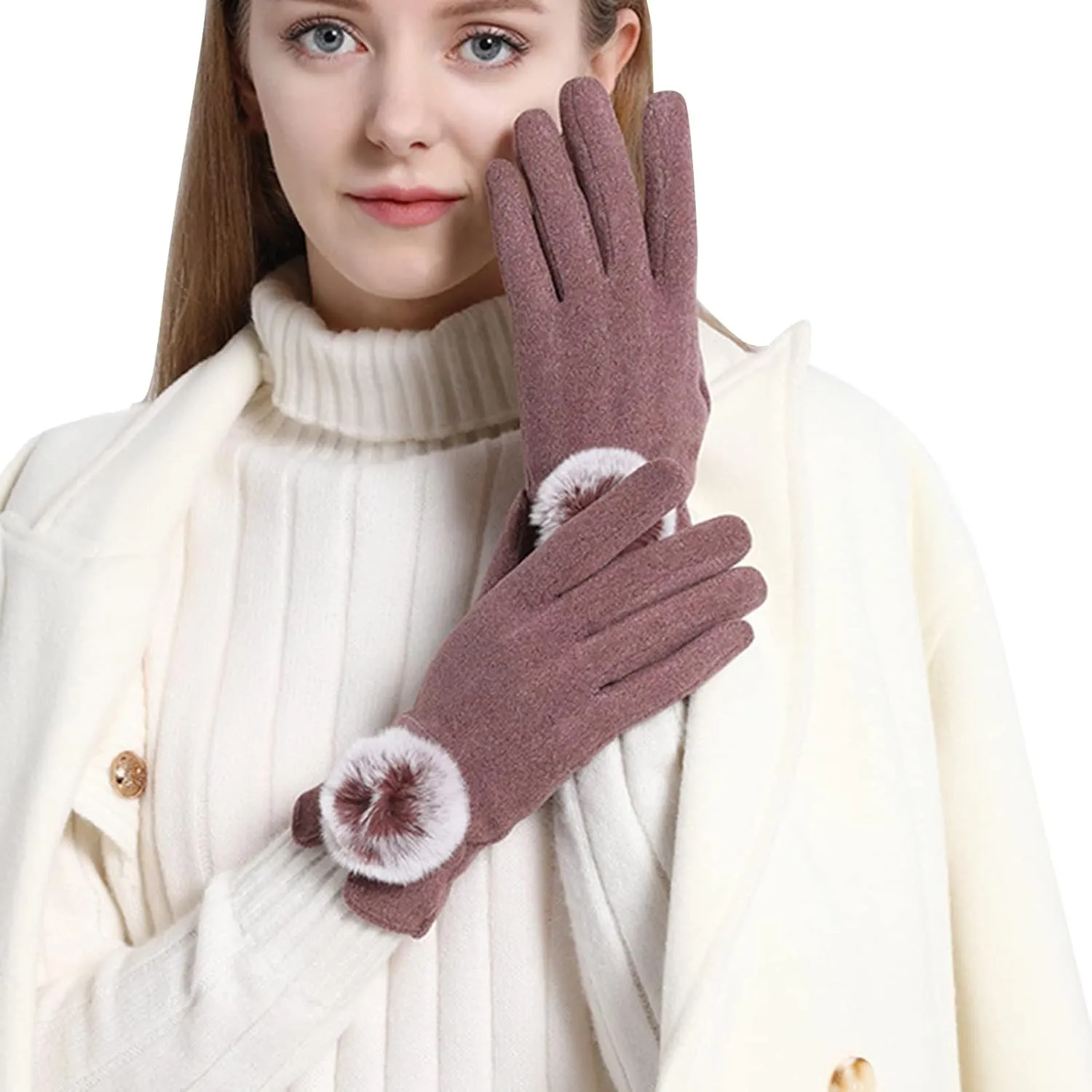 Thermal Gloves, Touchscreen Winter Thermal Warm Gloves Anti-Slip Gloves for Men Women Cold Weather