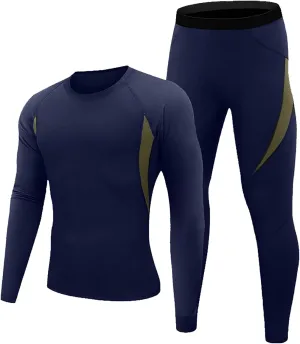 Thermal Shirts for Men Set Lined Long Thermal Underwear Base Layer Set for Men Cold for Fall Winter Men Base Layer