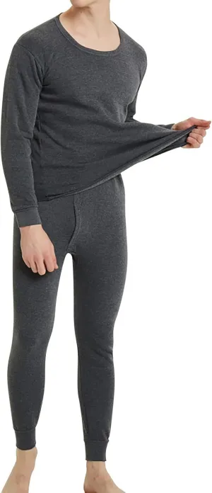 Thermal Underwear for Men Long Johns Fleece Top Pant Casual Suit Long Long Johns Base Layer with Soft Fleece Lined