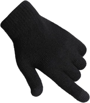 Thick Knitted Gloves for Men Touch Screen Warm Winter Gloves for Cold Weather