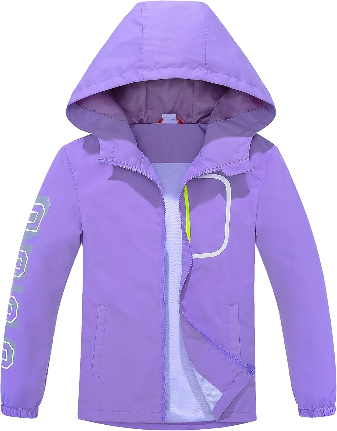 TOP&SKY KIDS Boys Dinosaur Rain Jacket Lightweight Waterproof Raincoats Windbreakers for Kids