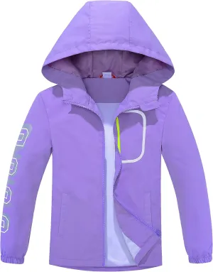 TOP&SKY KIDS Boys Dinosaur Rain Jacket Lightweight Waterproof Raincoats Windbreakers for Kids