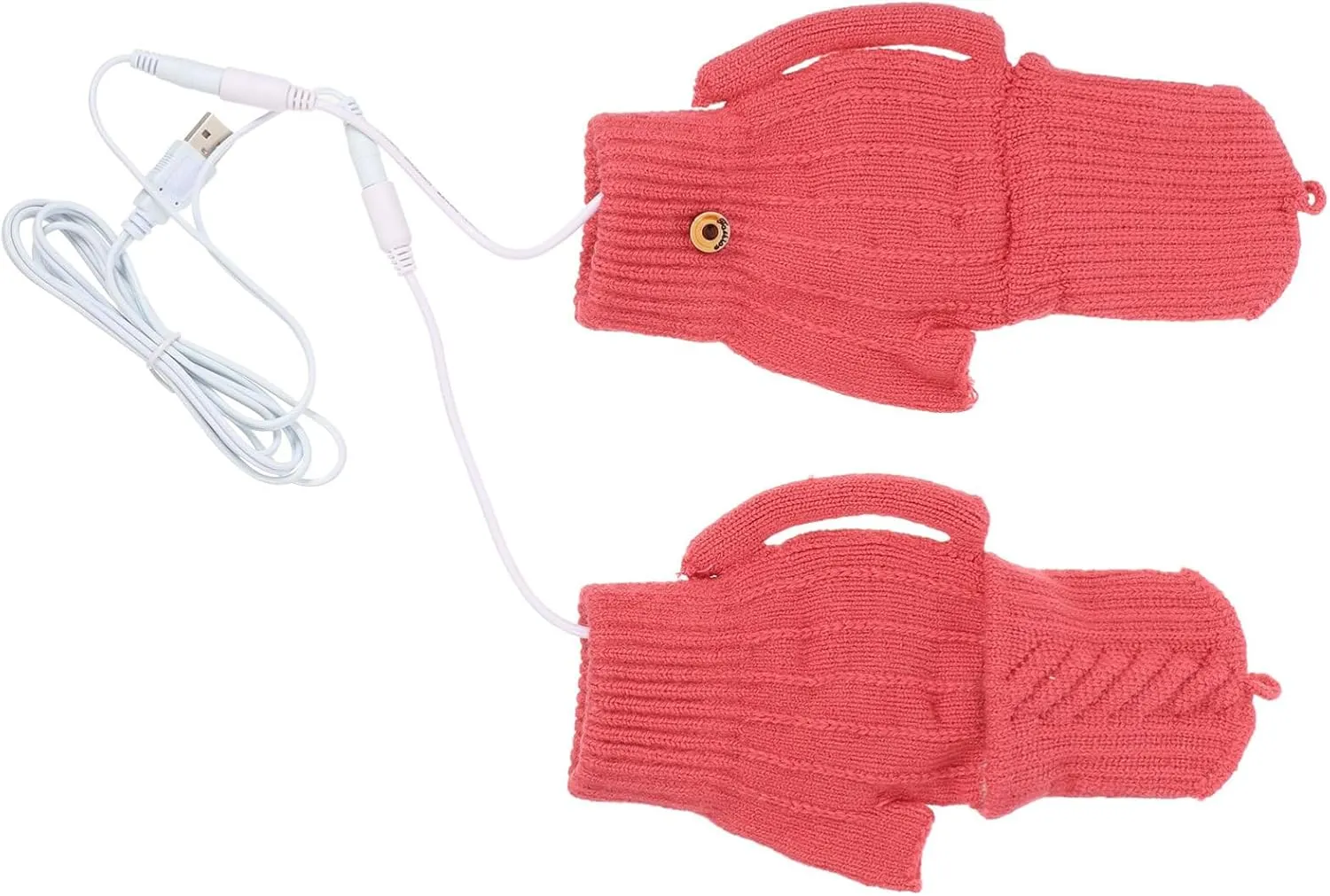 Totority 1set USB Heated Gloves for Men and Women Thermal Electric Mitts for Outdoor Activities Soft and Comfortable Warmth Cold Weather