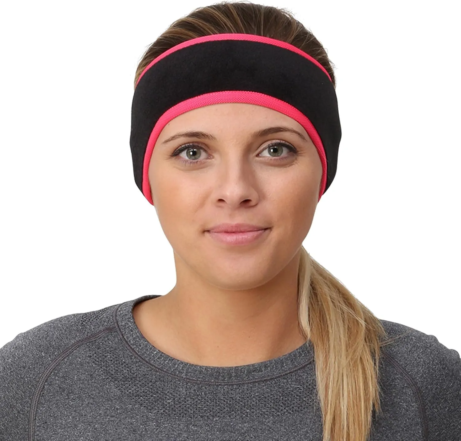 TrailHeads Womens Ponytail Headband | Fleece Earband | Winter Running Headband