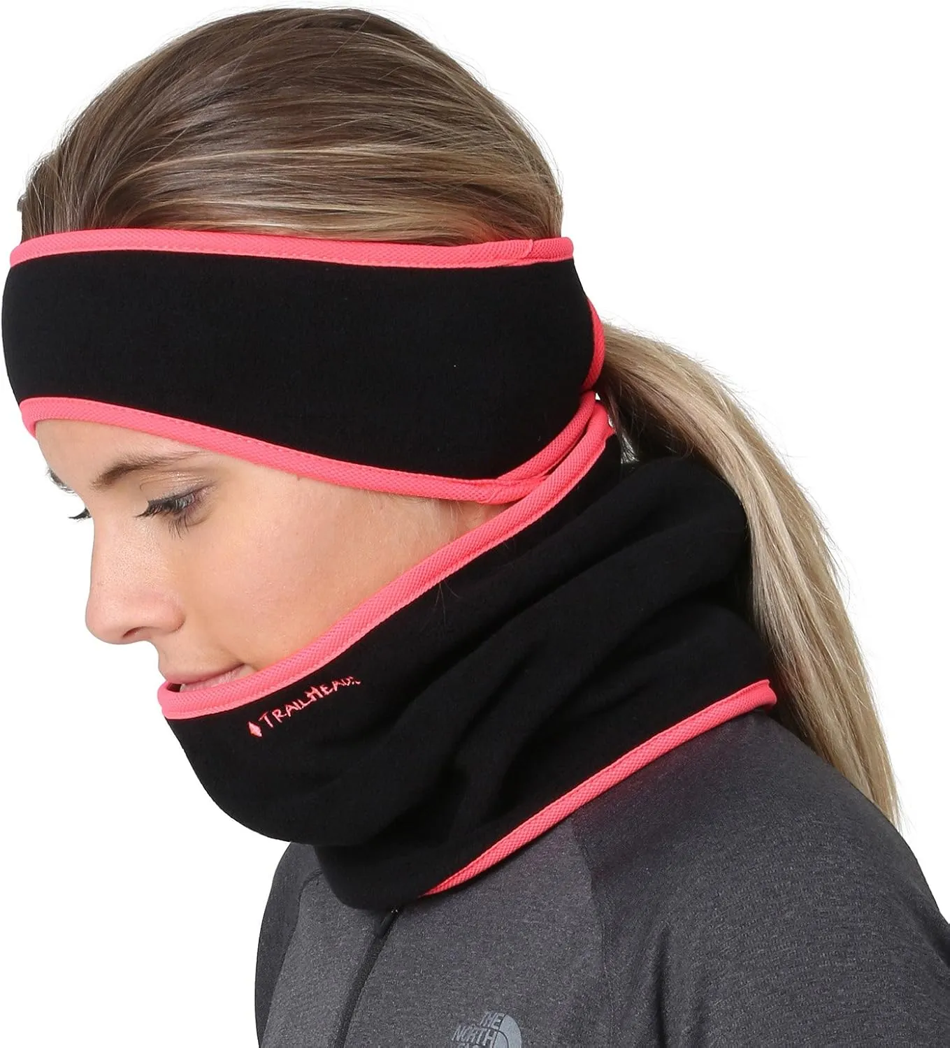 TrailHeads Womens Ponytail Headband | Fleece Earband | Winter Running Headband