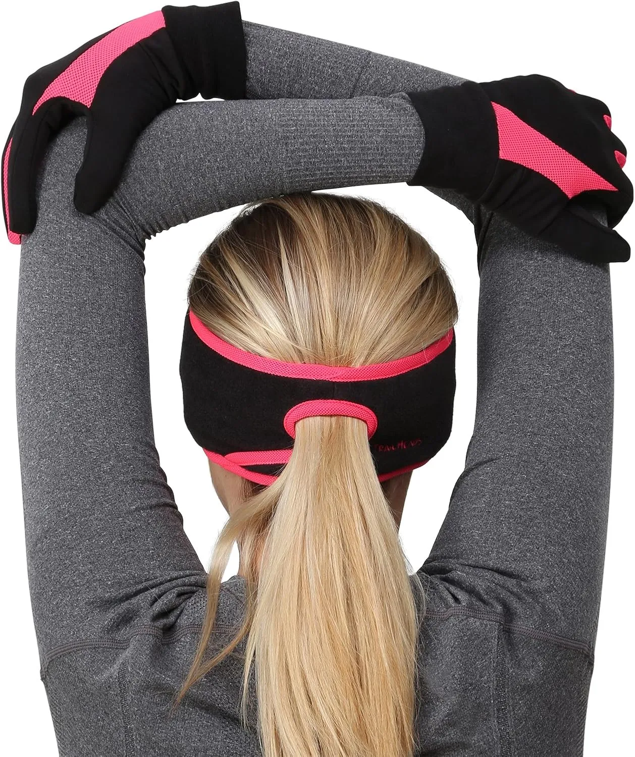 TrailHeads Womens Ponytail Headband | Fleece Earband | Winter Running Headband