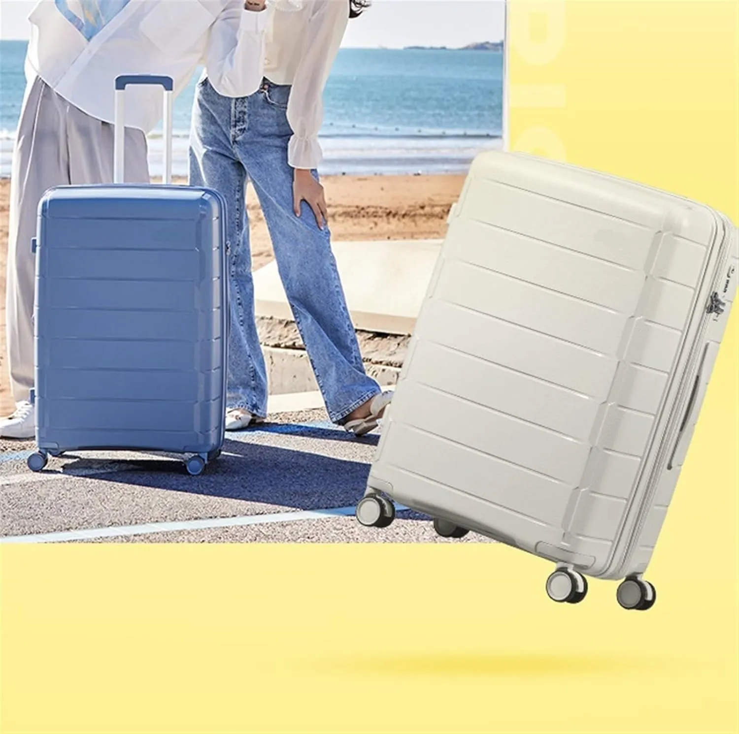 Travel Suitcase Lightweight Luggage Suitcase Wear-Resistant and Compression-Resistant Carry On Luggage Carry-on Luggage(D,24in)