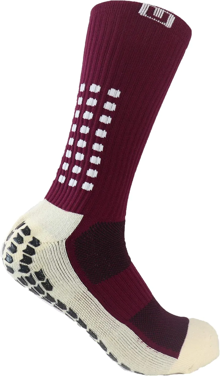 Ulalaza Unisex Anti Slip Sports Thicken Cushion Soccer Socks Non Skid Grippy Traction for Football Basketball Sports