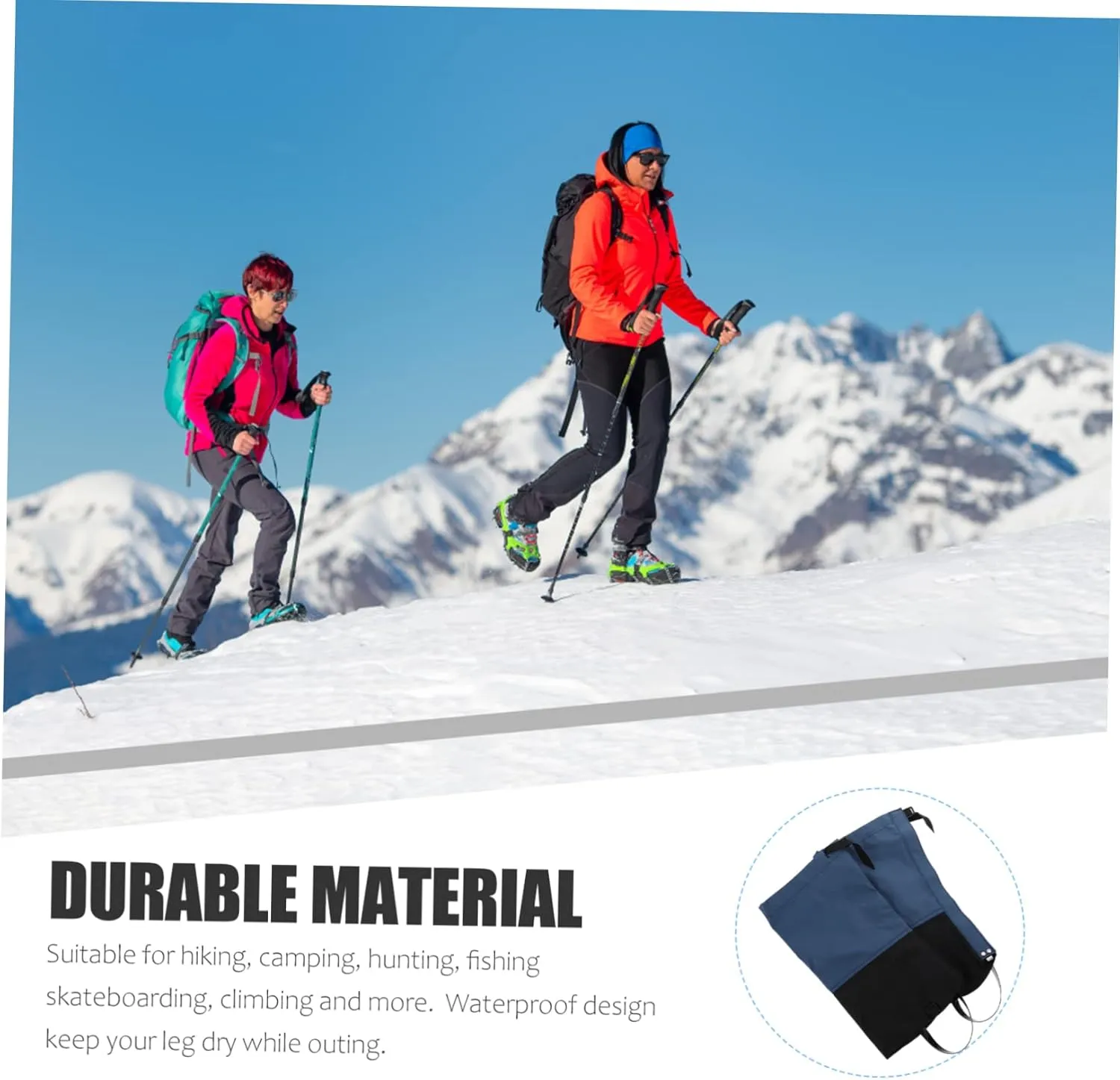 Unisex Boot Gaiters Hiking Legging Covers Waterproof Leg Gaiters Hiking Accessory for Snow Legging