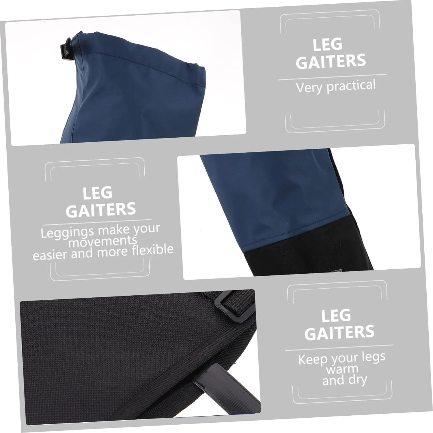 Unisex Boot Gaiters Hiking Legging Covers Waterproof Leg Gaiters Hiking Accessory for Snow Legging