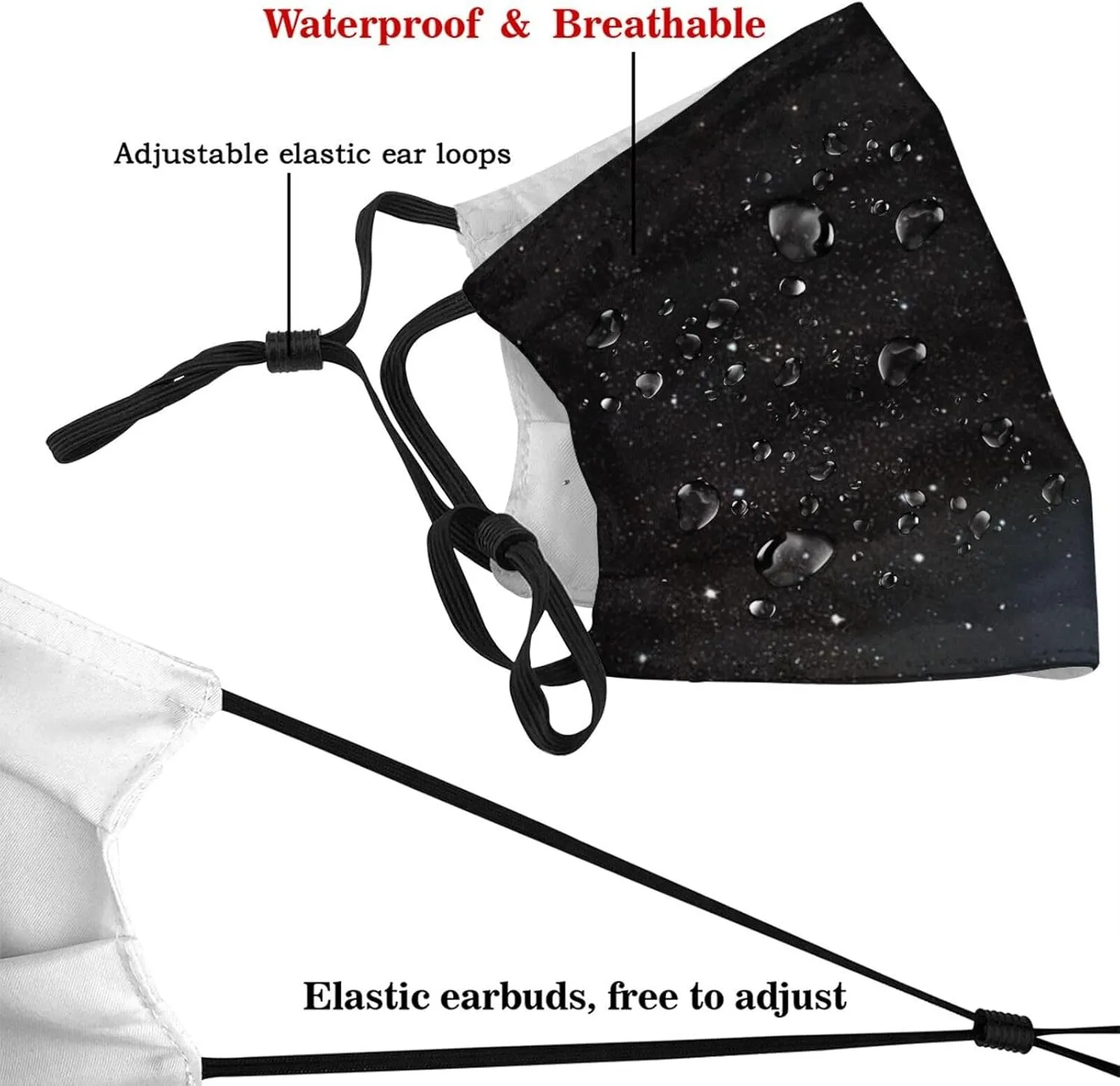 Unisex Comfortable Filter Sponge Windproof Mask Printed,Mouth Cover,Face Mask Reusable Washable Cloth Adult 1101