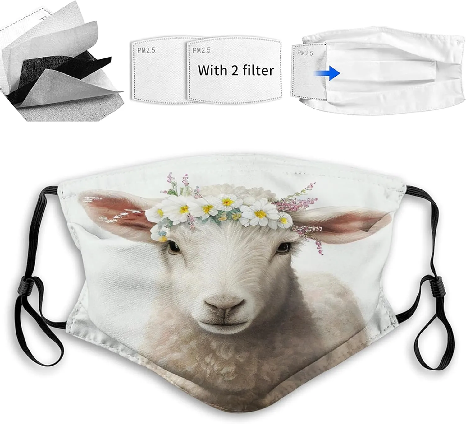 Unisex Comfortable Filter Sponge Windproof Mask Printed,Mouth Cover,Face Mask Reusable Washable Cloth Adult 1101