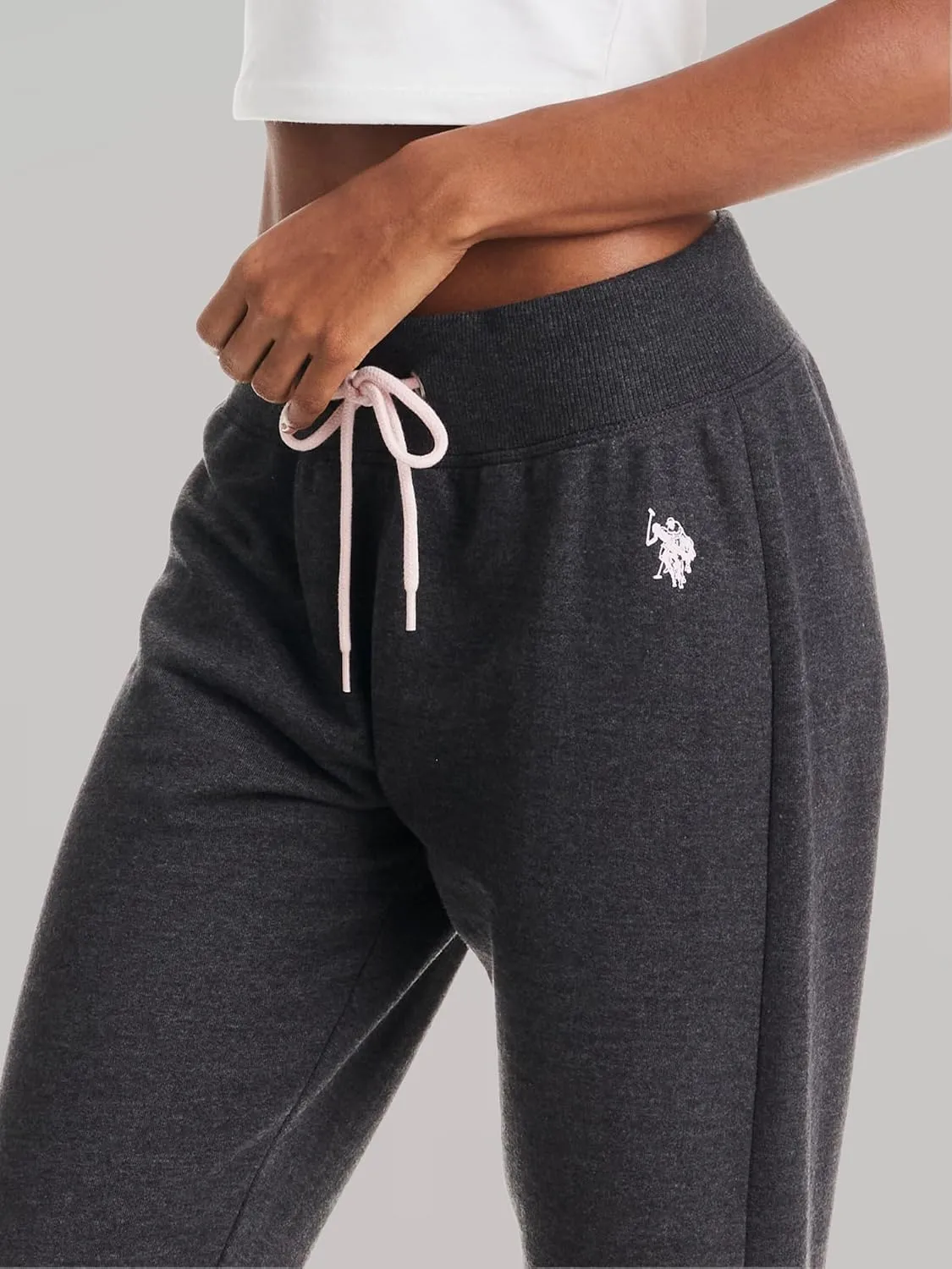 U.S. Polo Assn. Womens Sweatpants - French Terry Lounge Pants Sweats - Breathable, Comfy Joggers for Women No Pockets