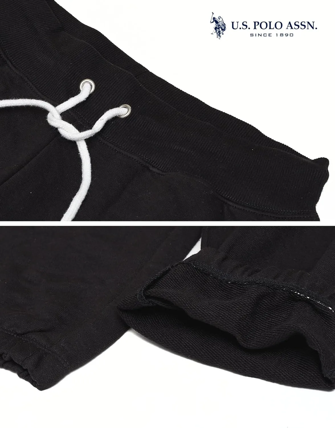 U.S. Polo Assn. Womens Sweatpants - French Terry Lounge Pants Sweats - Breathable, Comfy Joggers for Women No Pockets