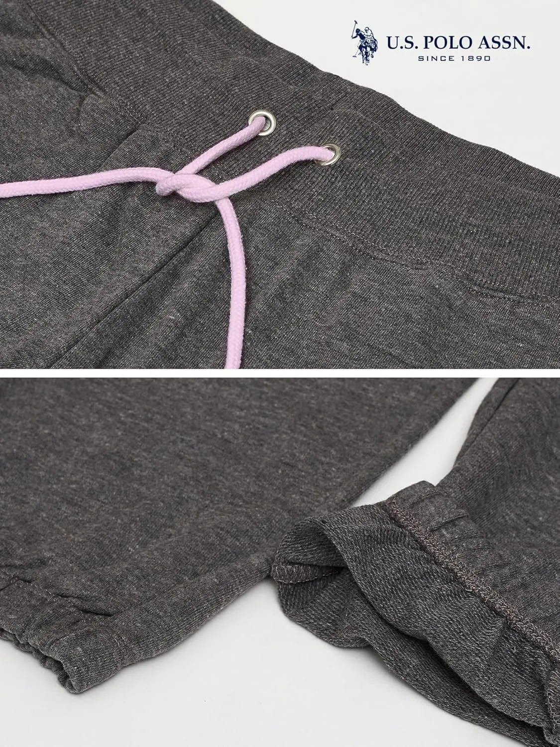 U.S. Polo Assn. Womens Sweatpants - French Terry Lounge Pants Sweats - Breathable, Comfy Joggers for Women No Pockets