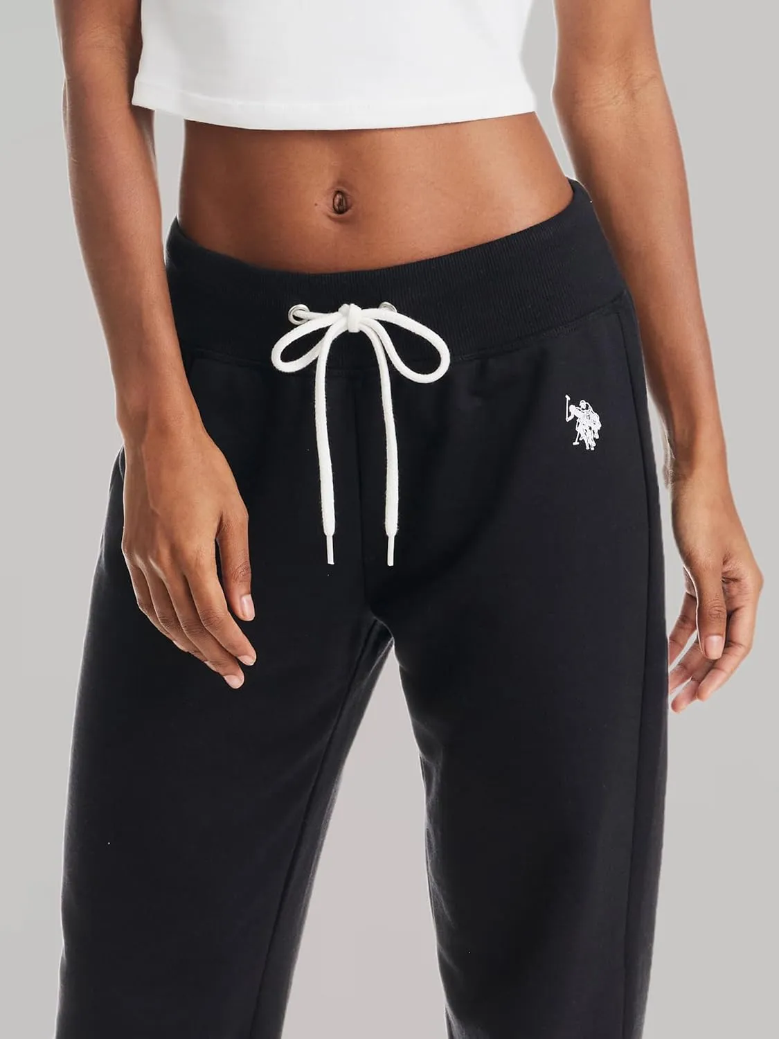 U.S. Polo Assn. Womens Sweatpants - French Terry Lounge Pants Sweats - Breathable, Comfy Joggers for Women No Pockets