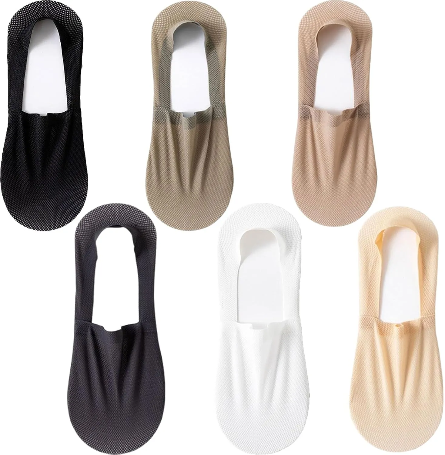 Velthentic Invisible Breathable Anti-Slip Socks, Ultra Thin Liner Lightweight Mesh No Show Socks for Women Men