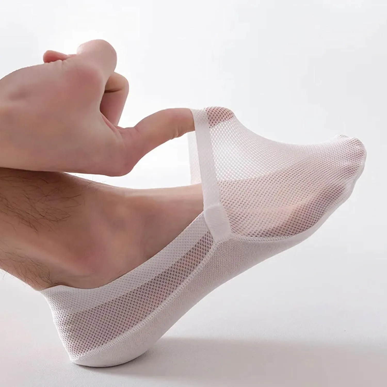 Velthentic Invisible Breathable Anti-Slip Socks, Ultra Thin Liner Lightweight Mesh No Show Socks for Women Men
