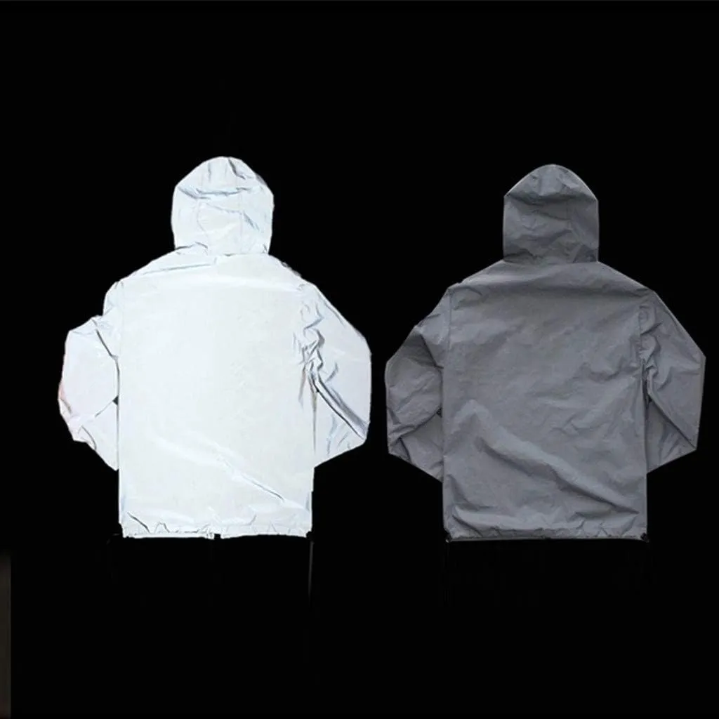 Waterproof Rain Jackets Reflective Lightweight Long Trench Coats for Men Windbreaker Rain Coat Men Men's Jacket Fall