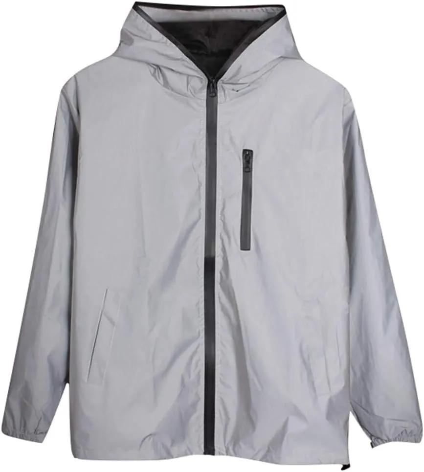 Waterproof Rain Jackets Reflective Lightweight Long Trench Coats for Men Windbreaker Rain Coat Men Men's Jacket Fall