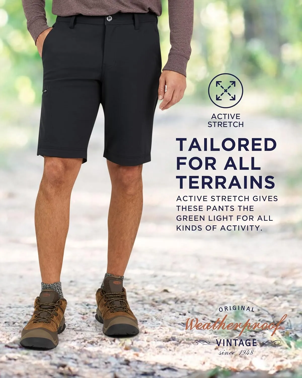 Weatherproof Vintage Mens Convertible Pants - Hiking Pants for Mens with Zip-Off to Short | Mens Utility Hiking Travel Pants