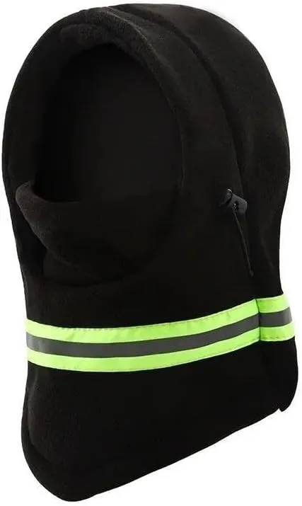 Winter Balaclava High Visibility Polar Fleece Ski Face Mask Men Reflective Windproof Fleece Hat Neck Head Warmer Ski Mask
