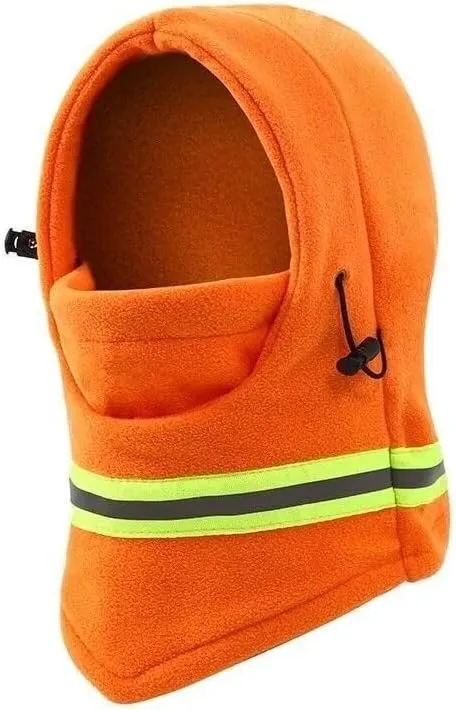 Winter Balaclava High Visibility Polar Fleece Ski Face Mask Men Reflective Windproof Fleece Hat Neck Head Warmer Ski Mask