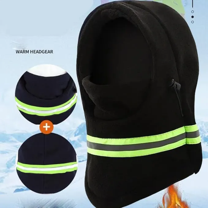 Winter Balaclava High Visibility Polar Fleece Ski Face Mask Men Reflective Windproof Fleece Hat Neck Head Warmer Ski Mask