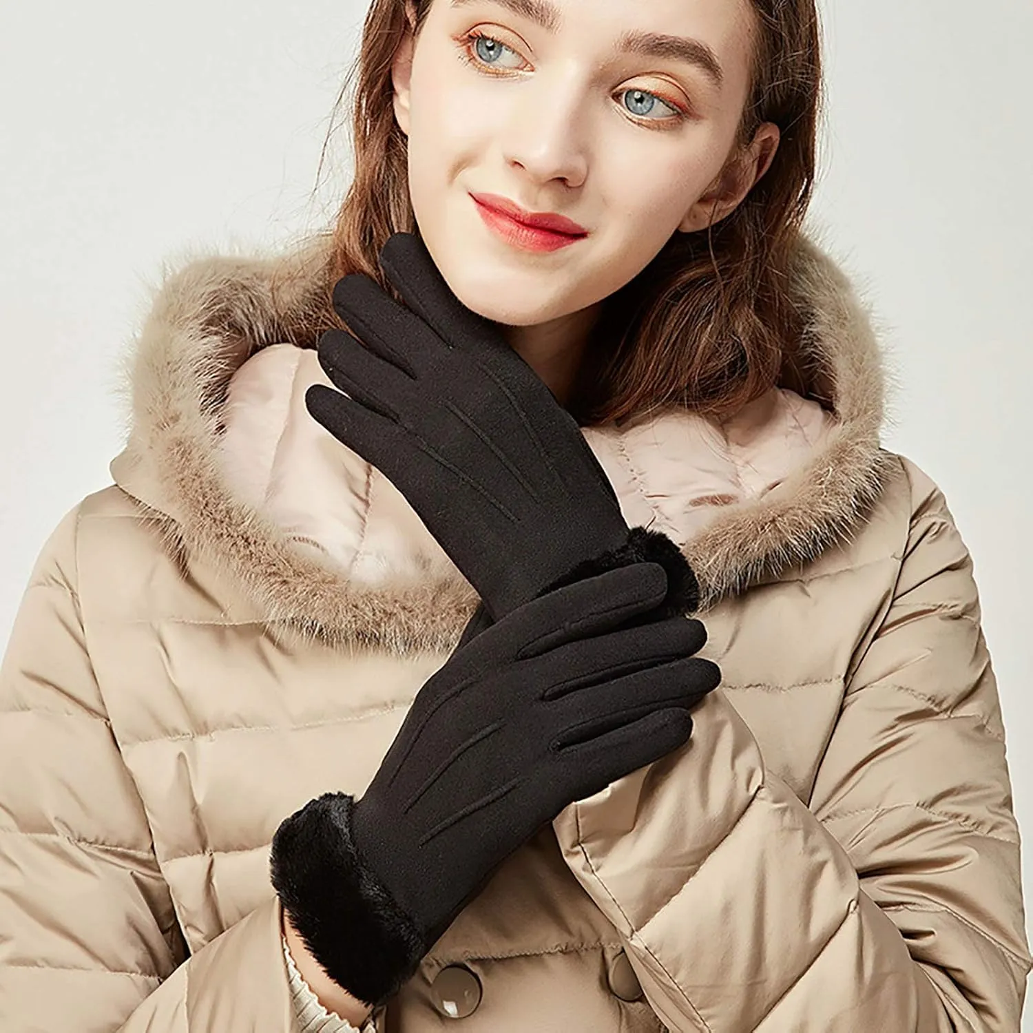 Winter Gloves Men Women Touchscreen Warm Windproof Windproof Thermal for Cold Weather Snowboard Gloves