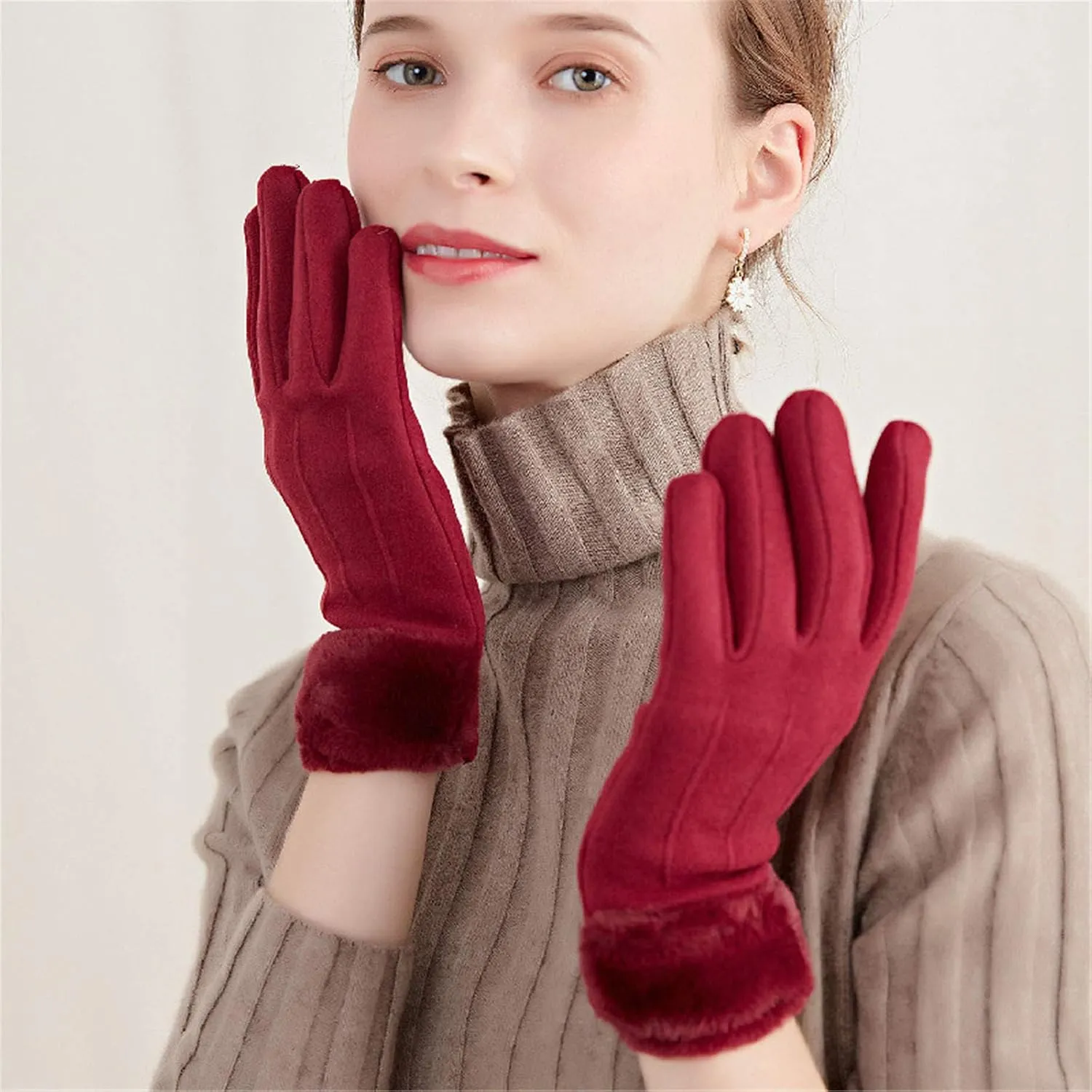 Winter Gloves Men Women Touchscreen Warm Windproof Windproof Thermal for Cold Weather Snowboard Gloves