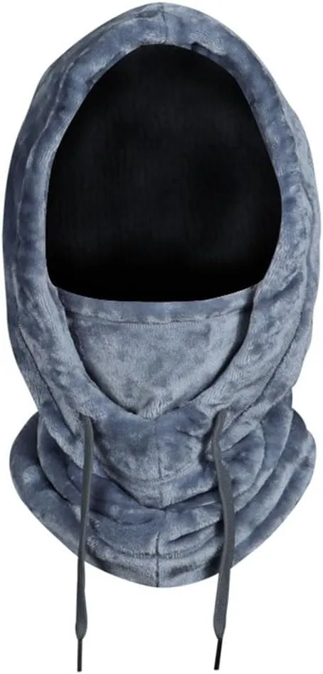 Winter Ski Face Mask for Men Women, Windproof Warm Face Cover Helmets Hats, Plush Hooded Scarf for Cold Weather