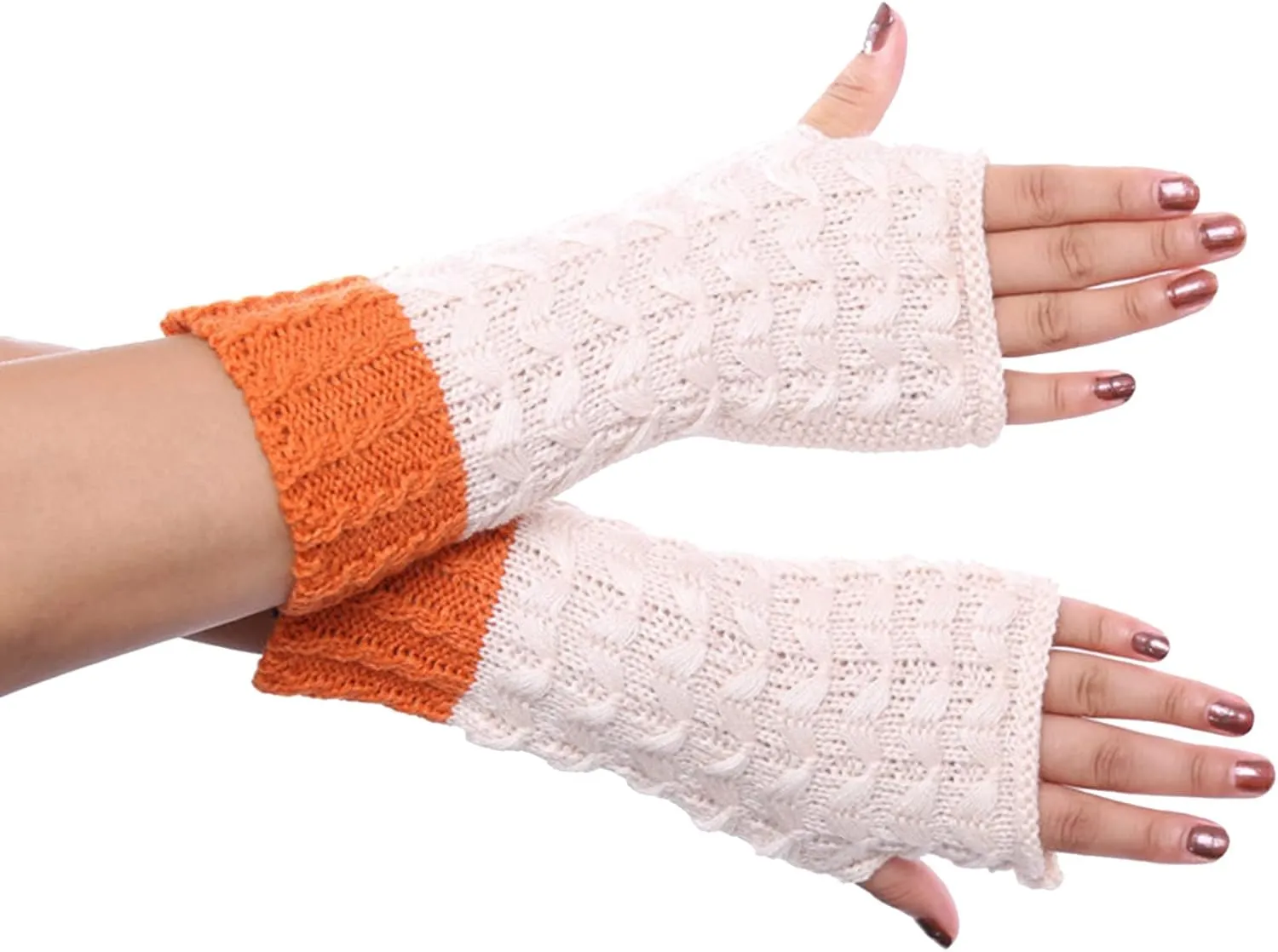 Winter Touchscreen Gloves Elastic Cuff Women's Winter Texting Gloves Warm Lined Knit Gloves