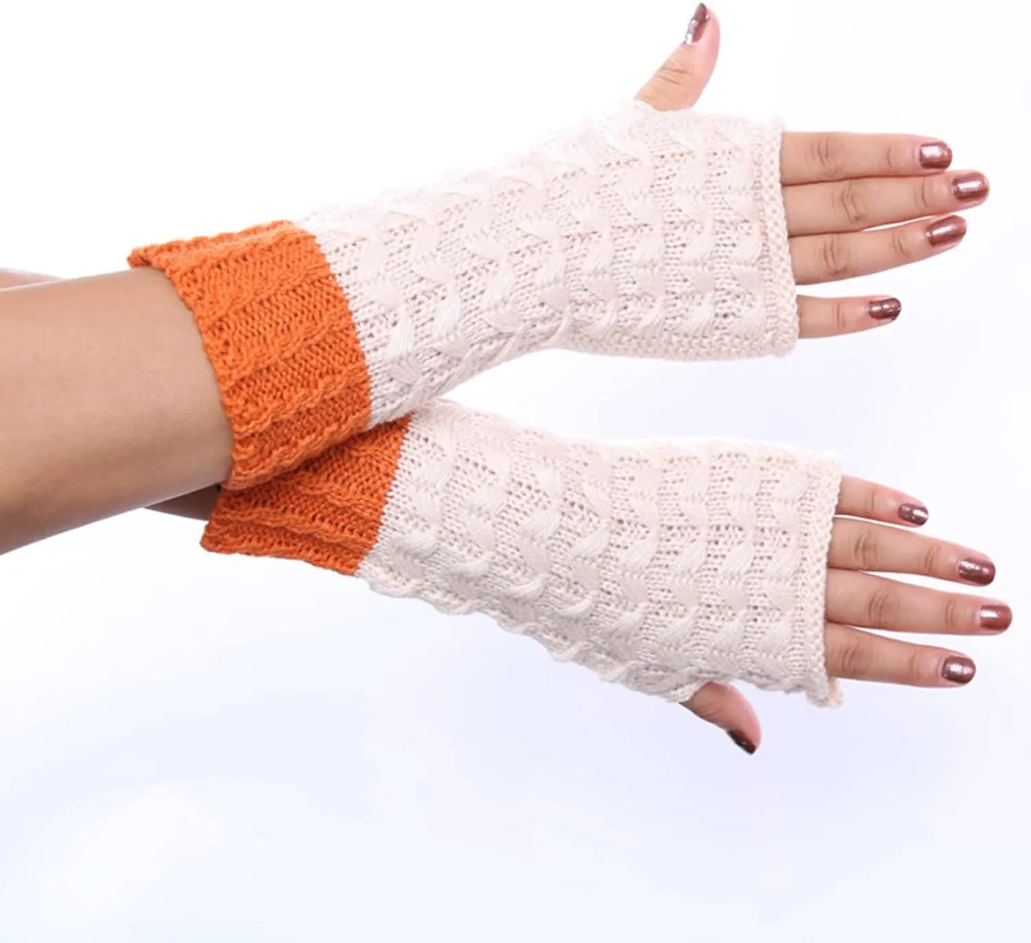 Winter Touchscreen Gloves Elastic Cuff Women's Winter Texting Gloves Warm Lined Knit Gloves