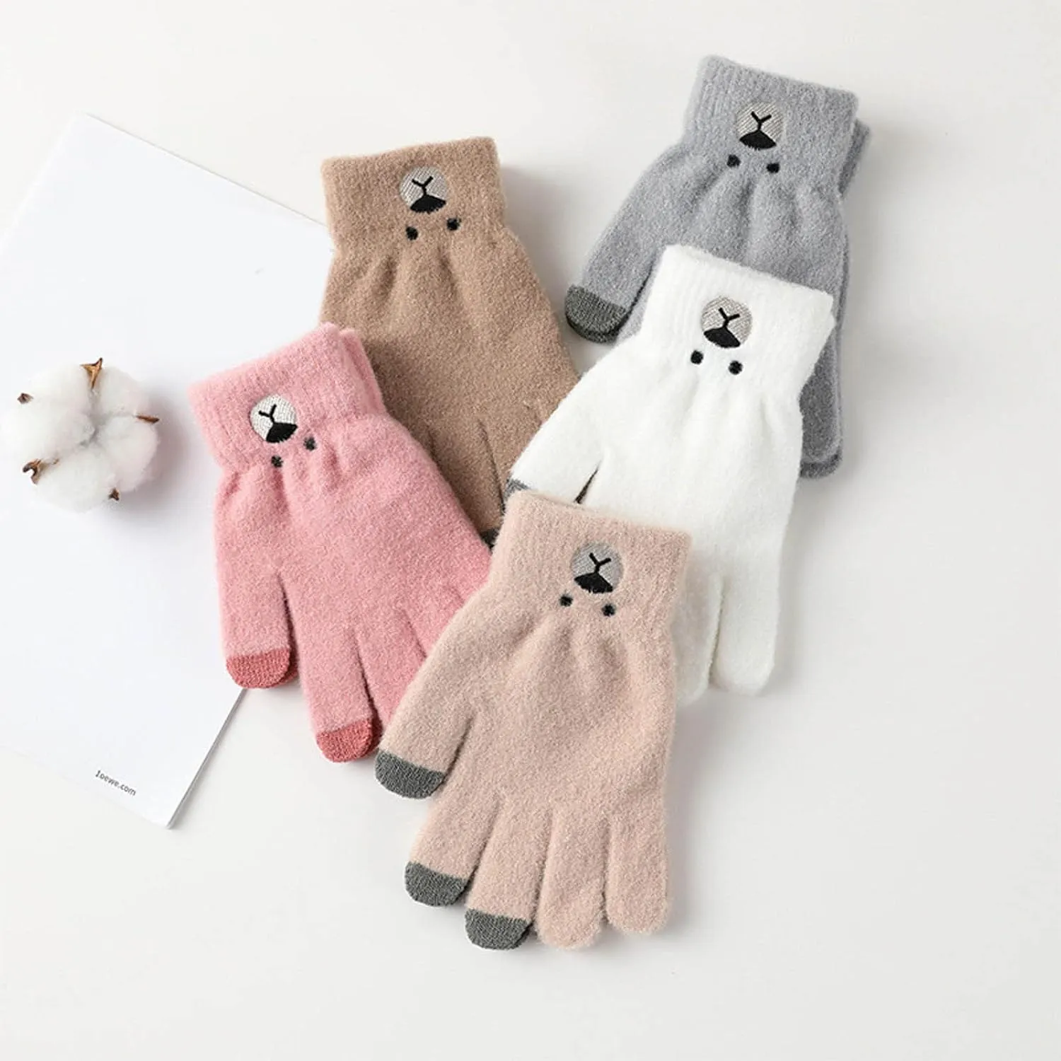 Winter Touchscreen Gloves for Men Women Warm Knitted Touchscreen Knit Mittens Mens Gloves for Cold Weather