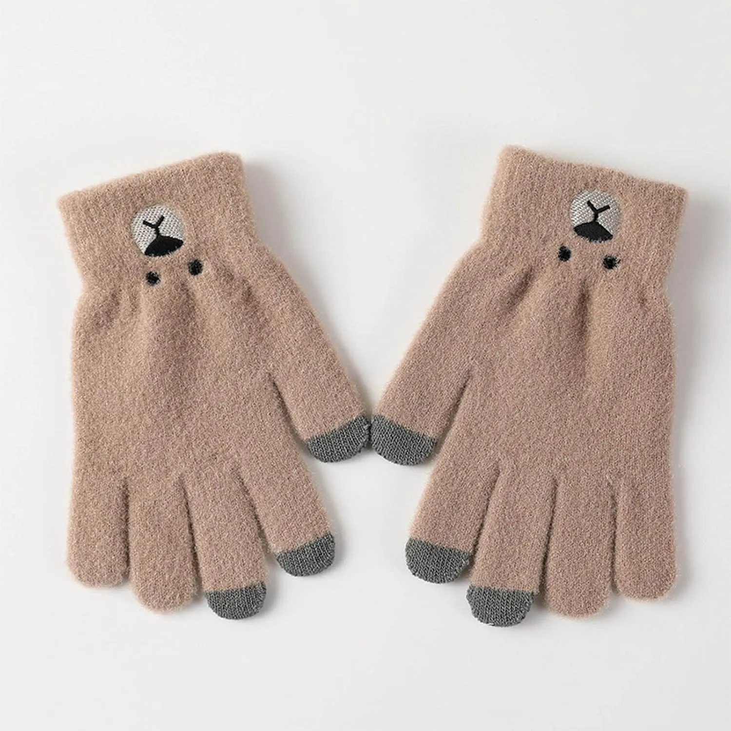 Winter Touchscreen Gloves for Men Women Warm Knitted Touchscreen Knit Mittens Mens Gloves for Cold Weather