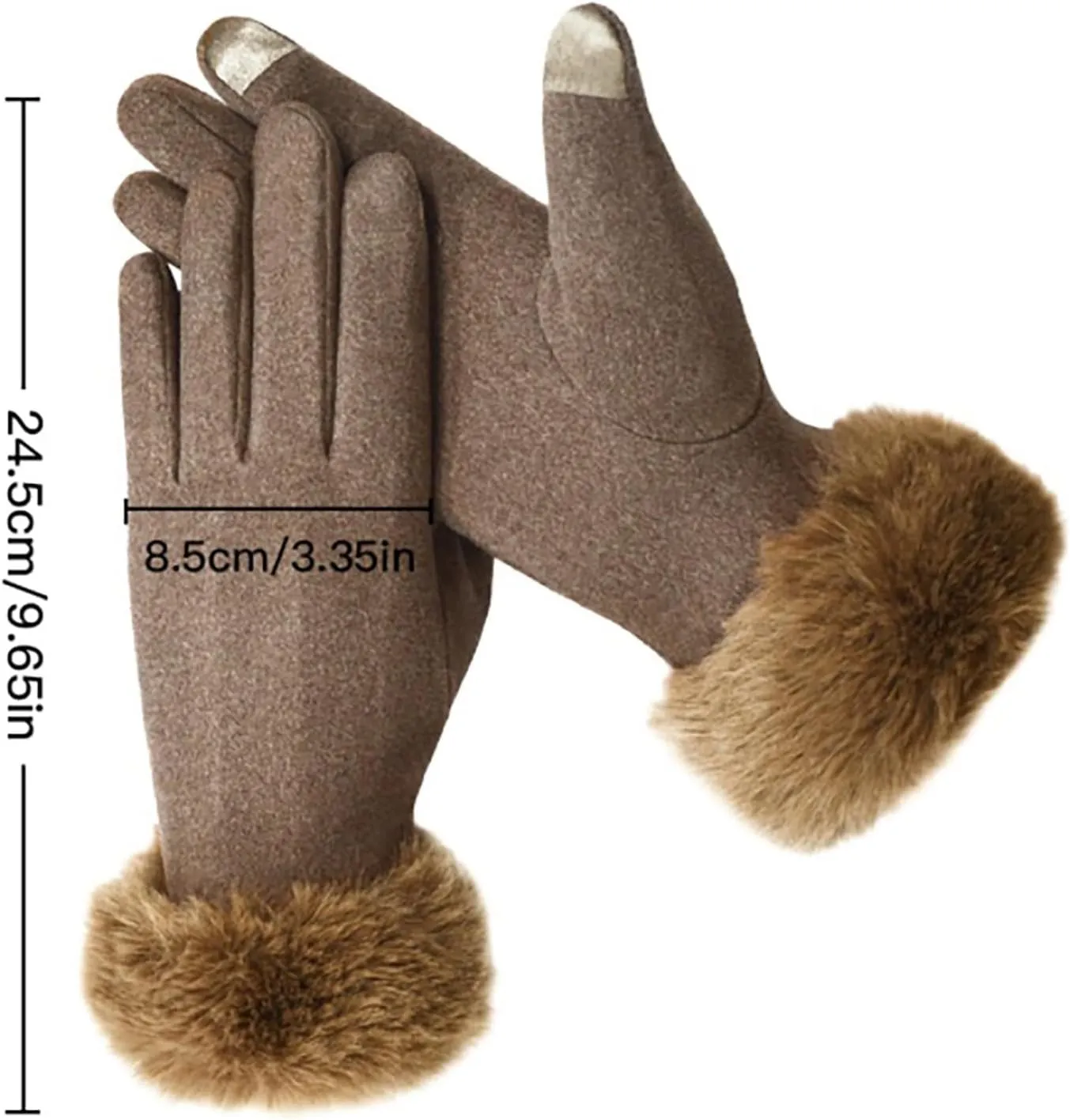 Winter Warm Touchscreen Gloves Women's Texting Phone Gloves Fuzzy Soft Winter Gloves for Cold Weather