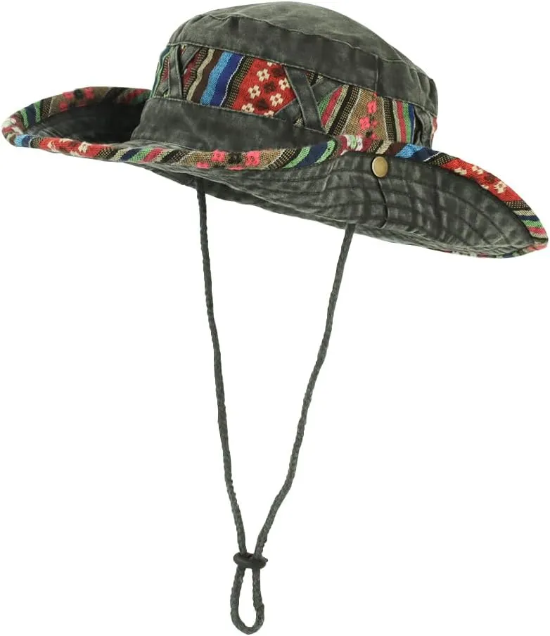 WITHMOONS Wide Brim Boonie Bush Hat Fishing Hiking Hat Safari Cap Outdoor AP80242