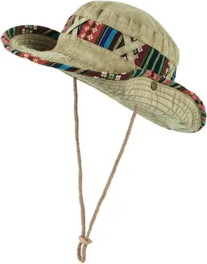 WITHMOONS Wide Brim Boonie Bush Hat Fishing Hiking Hat Safari Cap Outdoor AP80242
