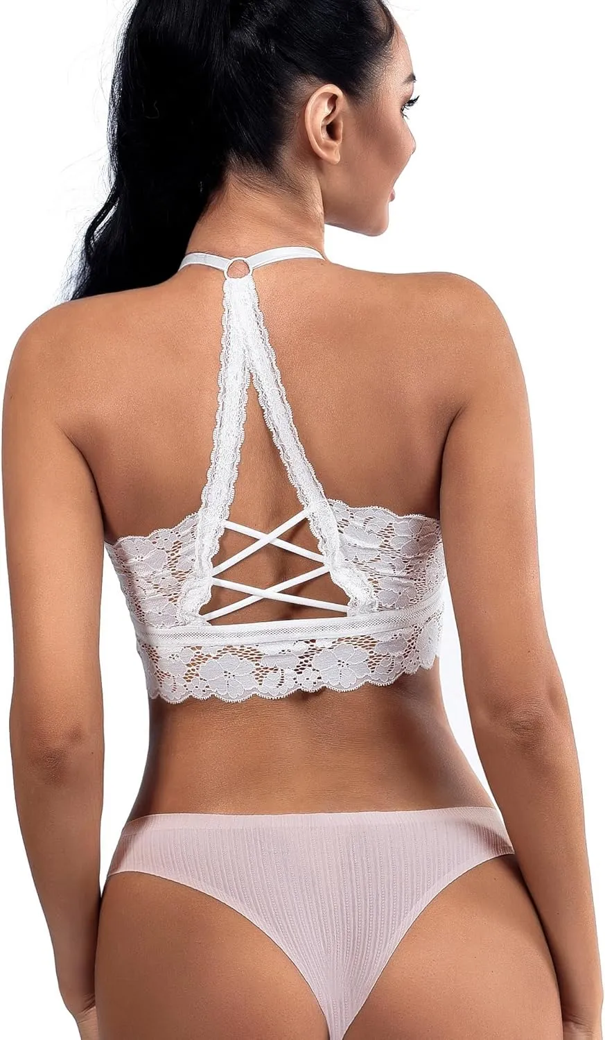 Women Lace Bralettes Wireless Padded Bra